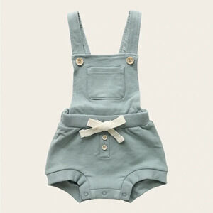 Jamie Kay Mason organic Cotton Playsuit One Piece Jumper in Lake Sea Green